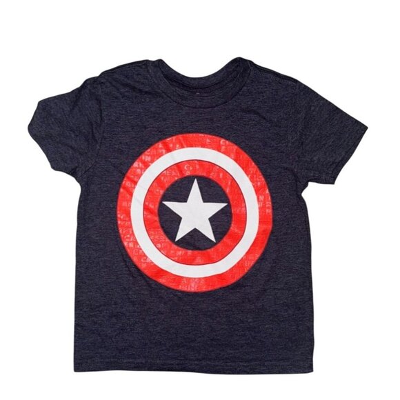 Captain America Boys T-Shirt By Marvel XS Cotton Blend Superhero Design - Picture 1 of 3